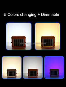 Luces de inundación LED con energía solar portátil para exteriores Iluminación de emergencia de energía con proyector reflector Soporte de carga de <span class=keywords><strong>teléfono</strong></span> - Product Image 6