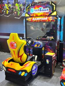 Máquina de Juego Arcade de Carreras Operada con Monedas para Interiores, Construcción Metálica, Interfaz en Inglés - Simulador de Conducción en Pista de Velocidad para Interiores - Product Image 5