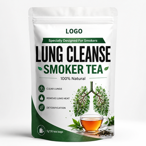 Tisane aux herbes pour les poumons, sans caféine, infusion botanique en sachets, mélange de <span class=keywords><strong>chèvrefeuille</strong></span>, racine de bardane et orge, distributeur en gros, fourniture OEM - Product Image 1