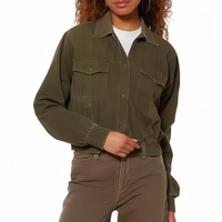 Sergé Bomber femme utilitaire personnalisé fait Nylon vestes d'hiver pour dames décontracté dames manteaux vol Bomber mode