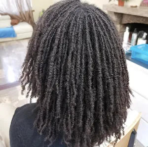 טבע שחור צבע 0.2cm בעבודת יד locs הארכת סיטונאי אדם תוספות שיער סרוגה microlocks dread lock הארכת