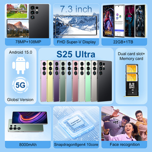 Echte hohe Qualität 22 1TB S25 Ultra Big Screen 7,3 Zoll Global 5G Smart Handy Android 15 Gaming Handys