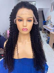 Alia parrucche consegna veloce capelli ricci parrucche di capelli umani anteriori in pizzo trasparente naturale vendita calda 32 pollici 100% capelli umani - Product Image 2