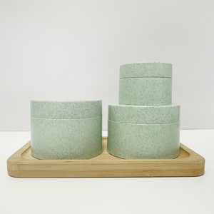 กระปุกครีมข้าวสาลีรักษ์โลก ปากกว้าง 50 กรัม 100 กรัม 250 กรัม  ภาชนะบรรจุภัณฑ์เครื่องสำอางพลาสติกย่อยสลายได้จากฟางข้าวสาลี - Product Image 4