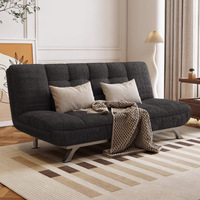 Nouveau canapé-lit pliant en velours côtelé, inclinable, multifonctionnel, pour petit appartement, moderne et simple, en bois massif