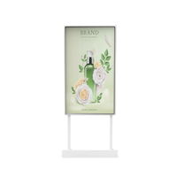 Directo de fábrica Pantalla transparente LED de 55 pulgadas Alto brillo 4K HD Publicidad táctil interactiva Tiendas minoristas Centros comerciales