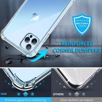 Coque de téléphone portable transparente en TPU souple pour Apple 14, protection contre les chocs, compatible avec iPhone 14 15 16 17 Pro Max