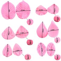 Gumpaste Fleur Silicone Veining Rose Veiné Fondant Gum Paste Moule Pivoine Plumeria Daisy Orchid Moules Sugar Craft Cake Clay Set