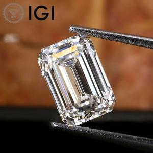 Diamante Cultivado en Laboratorio con Certificado IGI, Corte Excelente, 1CT 2CT 3CT 4CT 5CT D, Corte Esmeralda, CVD HPHT VVS VS - Product Image 1