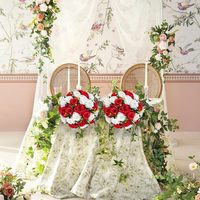 Boule de fleurs artificielles, décoration de centre de table, grande boule de fleurs en plastique rose, décoration de mariage, fête, banquet