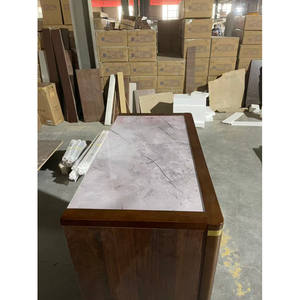 Lemari Pajangan Kayu Solid Rustic Modern, Kabinet Bufet Antik dengan Laci - Product Image 4