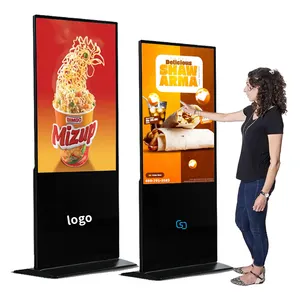 Quiosque interativo de sinalização digital CSJ preço de fábrica 43" 49" 55" 65" suporte para tela LCD comercial publicidade touch display