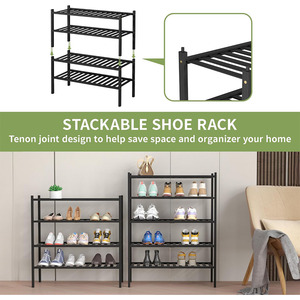 Деревянная <span class=keywords><strong>3</strong></span>-ярусная напольная полка для обуви, органайзер для хранения в прихожей, для небольших помещений, складная - Product Image 3