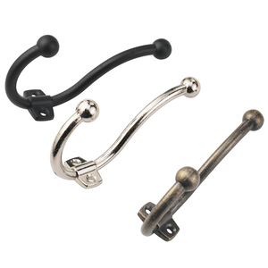 Zinc Alloy <b>Wall</b> Hook Antique Bronze Silver Black Coat Cap Rack For <b>Cabinet</b> <b>Bedroom</b> Door <b>Wall</b> Mounted Rust Resistant - Product Image 5