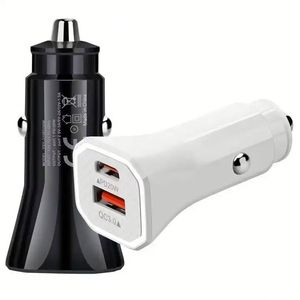 Smallest Dual USB Type C Car Charger 20W Fast Charging USB C Type C Car Charger <b>Adapter</b> with Handle for Mobile Phones - Product Image 2
