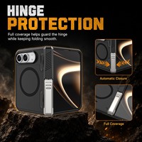Coque de téléphone magnétique mate intégrée avec film protecteur antichoc et béquille intégrée pour iPhone Duo – Vente en gros