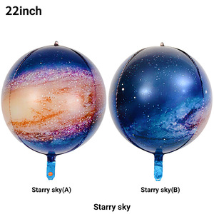 Ballon en aluminium de 22 pouces, série de huit planètes de l'espace, ciel étoilé stéréoscopique 4D, soleil, lune, Mars, Jupiter, pour la décoration de fête - Product Image 2