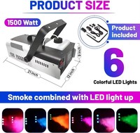 Fabrik 1500W Bühnenbeleuchtung Nebelmaschine RGB LED Kabelgebundene Fernbedienung DJ Disco Party Bühne Hochzeit Weihnachten Bar Nebelmaschine