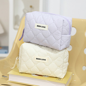 Speed And Constancy <b>Makeup</b> Bag Off White Portable Cosmetic Storage <b>Case</b> For Travel Beauty Toiletries - Product Image 3