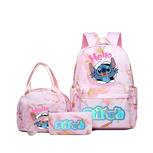 Conjunto de mochila de estudiante de poliéster de alta calidad personalizable con imagen de dibujos animados para estuche de lápices y uso de bolsa de almuerzo para niños - Product Image 3