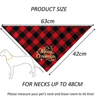 Tanpopo Hot Seller Rouge Vert Personnalisé Plaid Bandanas pour Chiens Animaux Cou Bavoirs Écharpe Accessoires Fête De Noël Bandana