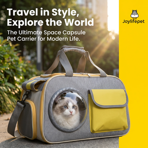 حقيبة قطة بكتف واحد تصميم كبسولة فضاء عصرية محمولة على ظهره متقاطعة مع الجسم للقطط ذات سعة كبيرة تسمح بالتهوية للحيوانات الأليفة - Product Image 1
