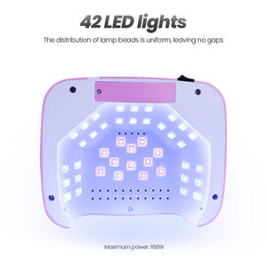 Lampe à <span class=keywords><strong>ongles</strong></span> <span class=keywords><strong>UV</strong></span> LED portable haute puissance 168W, machine à <span class=keywords><strong>ongles</strong></span> en plastique durable, séchage rapide, <span class=keywords><strong>appareil</strong></span> de photothérapie 110-240V 365nm - Product Image 3