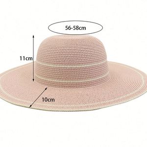 New Two Tone Color Floppy Sun Hat Spring Summer Outdoor Travel <b>Sunscreen</b> Beach Hat for Men and Women - Product Image 2