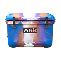 Boîte de rangement pour aliments en PE imperméable et isolée, motif camouflage léopard, capacité 45L, avec logo personnalisé