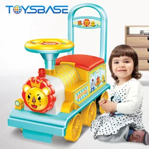 Battery Operated Lion Baby Walker Car With Track Ride On Toy Train