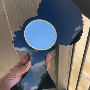 Miroir à main en acrylique avec logo personnalisé, cadeau d'affaires, miroir à main en acrylique à une face, accessoire <span class=keywords><strong>photo</strong></span> pour médias sociaux, miroir esthétique compact - Product Image 3