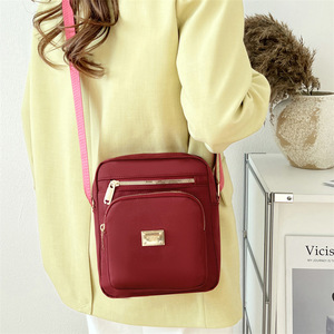 Women's Crossbody Bag Oxford Cloth Water Resistant Vertical Square Zipper Closure Everyday Use - Product Image 3