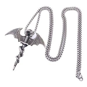 Collier pendentif épée de pterosaure en acier inoxydable pour homme, design rétro dragon animal, bijoux de mode 2160134 - Product Image 4