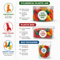 Bonbons gélifiés en forme de homard, saveur fruits mélangés, imitation écrevisse, bonbons élastiques et moelleux pour les fêtes d'enfants