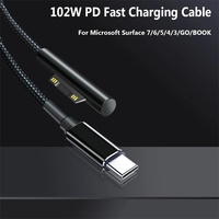 Câble de charge rapide 65W USB Type C PD pour Microsoft Surface Pro 7/6/5/4/3 Book/Book 2