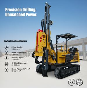 Pile driver solaire haute puissance pour les entrepreneurs en travaux publics (EPC) |   Châssis tout-terrain et té<span class=keywords><strong>l</strong></span>écommande |   Parfait pour les centrales solaires - Product Image 5