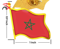 Badge de revers patriotique marocain en métal, design usine, pour vêtements et chapeaux