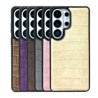 Étui de téléphone de luxe à texture crocodile pour Samsung iPhone 18 17 16 15 14 Pro Max, style professionnel, antichoc, coque arrière souple à grain fin