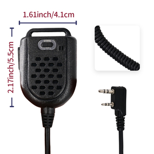 poc radio <b>Speaker</b> 2 pin connector Remote <b>Microphone</b> with 3.5 mm Jack for UV-5R UV-82 BF-888S BF-9700 Walkie Talkie - Product Image 2