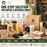 Ensemble d'emballages à emporter pour café, gobelets en papier jetables personnalisés imprimés, gobelets en papier à paroi simple ou double de qualité alimentaire avec couvercles