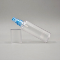 Bouteilles de pulvérisation cosmétiques en PETG givré de haute qualité personnalisées, cylindriques, 100 ml, pour lotion et nettoyant visage