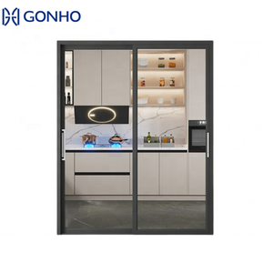 GONHO Offre Spéciale Australian Standard Bandes d'isolation thermique en verre trempé à économie d'énergie portes coulissantes en verre d'<span class=keywords><strong>occasion</strong></span> - Product Image 4