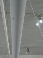 Conduite d'air en tissu flexible industrielle personnalisée, lavable, disponible en différentes couleurs, pour la ventilation et le refroidissement, idéale pour les hôpitaux, les gymnases et les écoles.