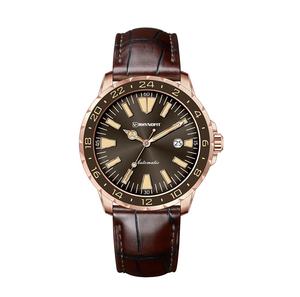 43mm <b>Black</b> Rotating Bezel Japanese Miyota 9015 Automatic Sapphire <b>Men</b> <b>Watch</b> BGW9&C3 Luminous Number Genuine Leather Strap - Product Image 2
