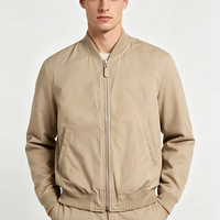 Blouson Bomber Homme Personnalisé en Mélange Polyester/Nylon avec Fermeture Éclair, Épaisseur Standard, Vente en Gros OEM, Haute Qualité, Lettres Patchwork