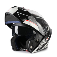 Casque modulaire ABS haute vitesse certifié DOT/3C, Cool Latte, pour adultes, avec protection solaire, casque rabattable pour les longues distances