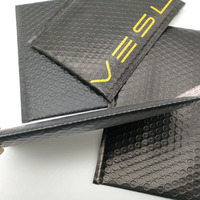 Enveloppe à bulles noire personnalisée imperméable en polyéthylène pour vente en gros