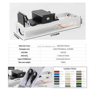 Machine de Reformer Classique de Luxe Personnalisable en Cuir avec Revêtement en Cuir de Couleur et Aluminium, Modèle Cpr01 de Qualité Aérospatiale - Product Image 2