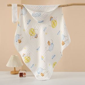 Organic Baby Bath Towel with Hood Cotton Thick New Born Poncho Toddler Baby Kids Bath Towel - Product Image 6