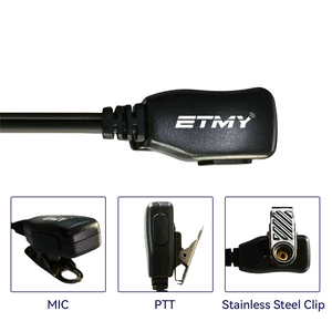 Auricular con Gancho para la Oreja para Restaurante, Cable Retráctil de 2 Pines para Walkie Talkie de Seguridad UV5R UV32 TK2000 TK3000 Baofeng, Auricular PTT - Product Image 6